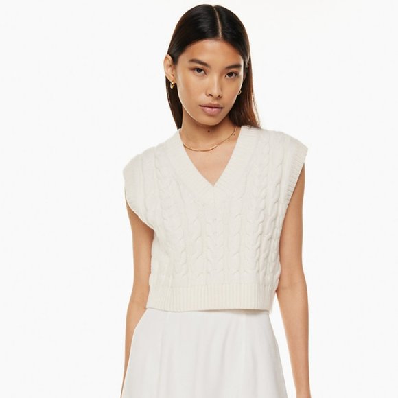 Sunday Best Sweaters Aritzia Sunday Best Cable Knit Sweater Vest Xl
